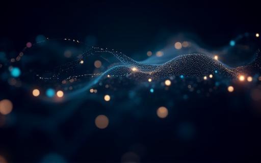 Absztrakt vizualizáció a mesterséges intelligenciáról a pénzügyekben.